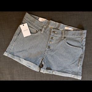 Anine Bing Railroad Stripe Boyfriend Shorts NWT